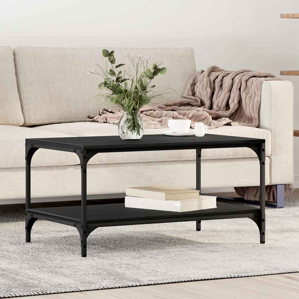 Coffee table black oak Engineered wood
