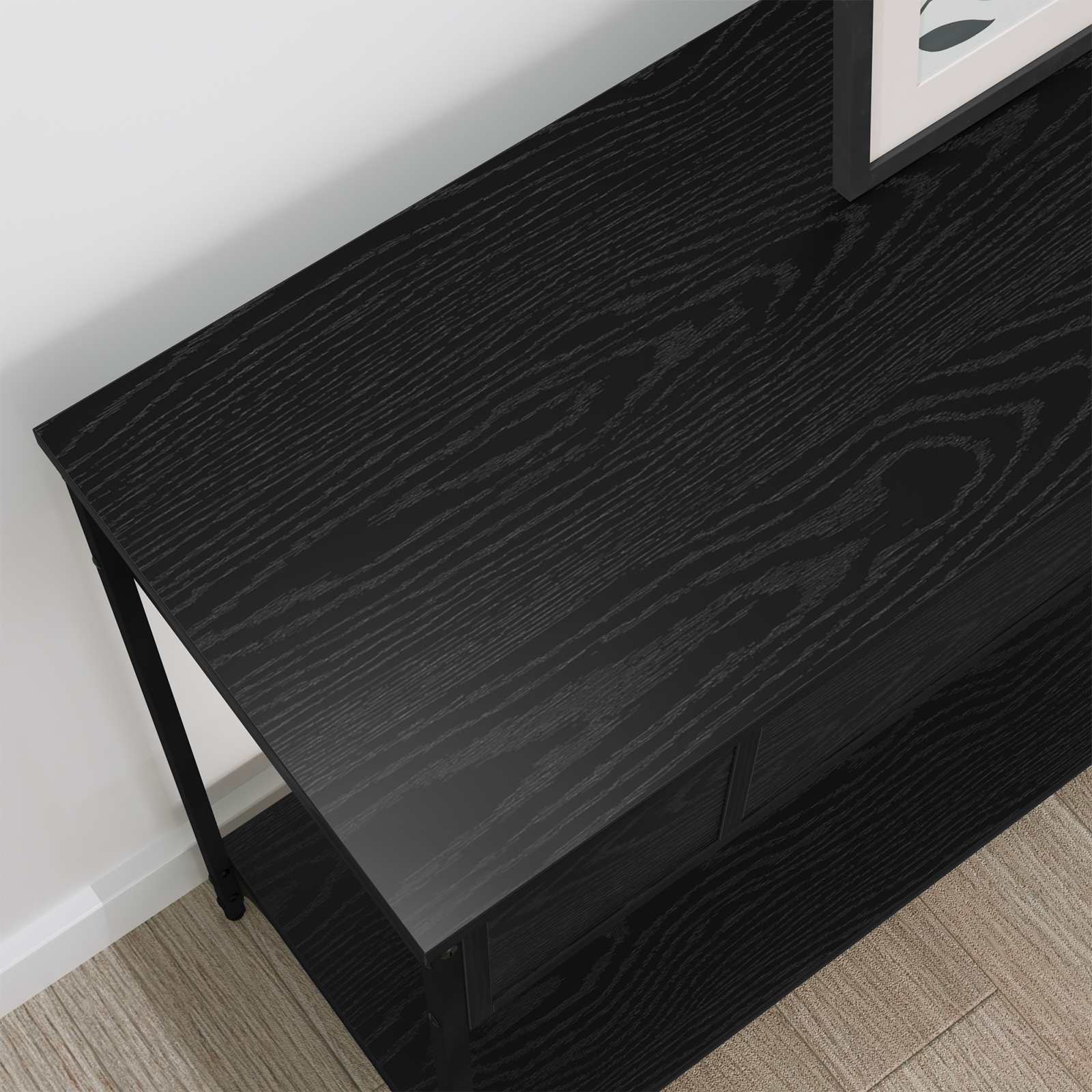 Konsoles galds Kita melns ozols 100 x 34.5 x 75 cm