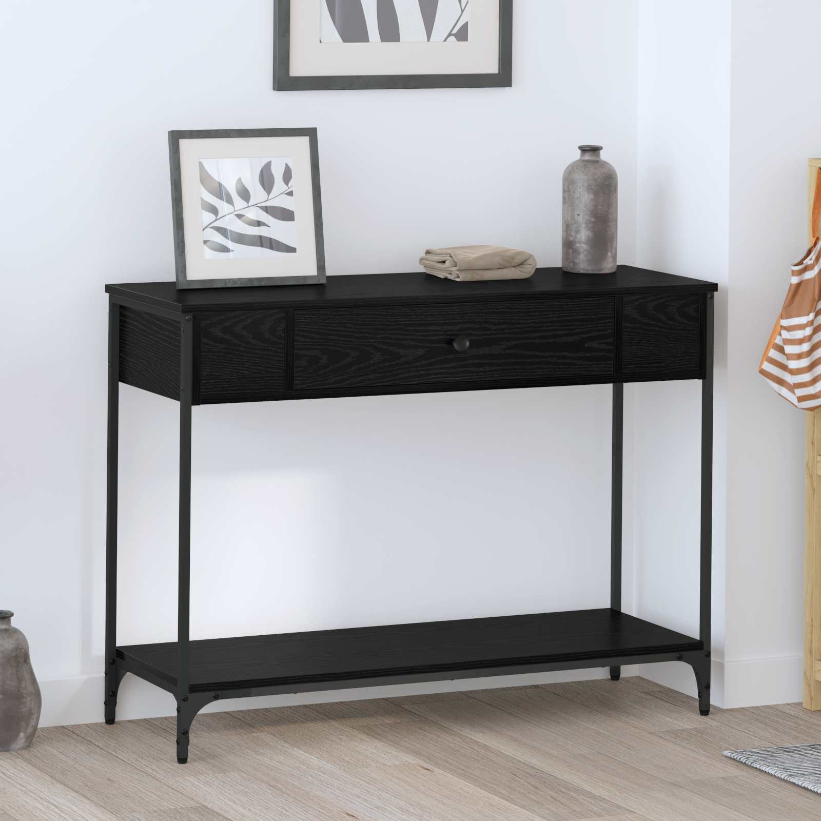 Konsoles galds Kita melns ozols 100 x 34.5 x 75 cm
