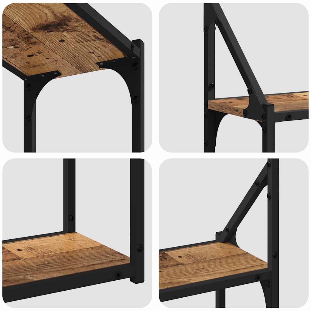 Wall shelf Reclaimed wood 60 x 21 x 51 cm Solid wood