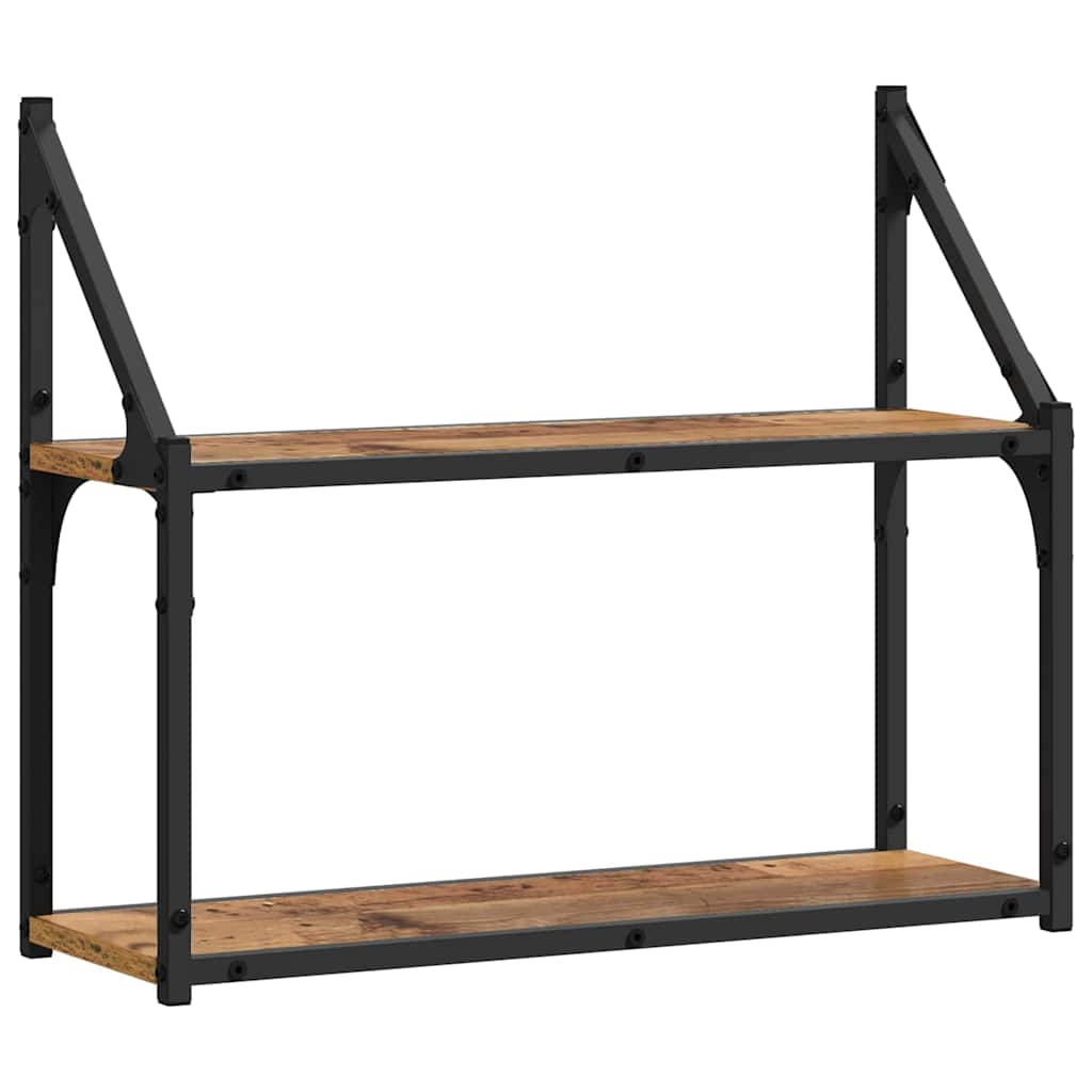 Wall shelf Reclaimed wood 60 x 21 x 51 cm Solid wood