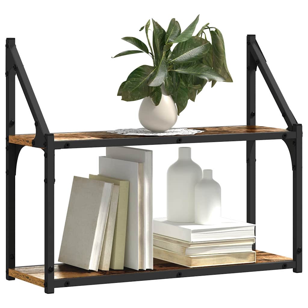 Wall shelf Reclaimed wood 60 x 21 x 51 cm Solid wood