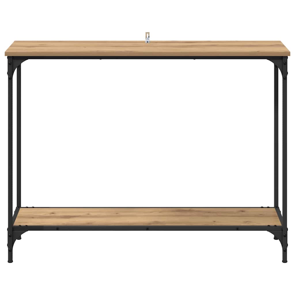 Konsolinis stalas su lentyna artisano ąžuolo 101 x 30.5 x 75 cm
