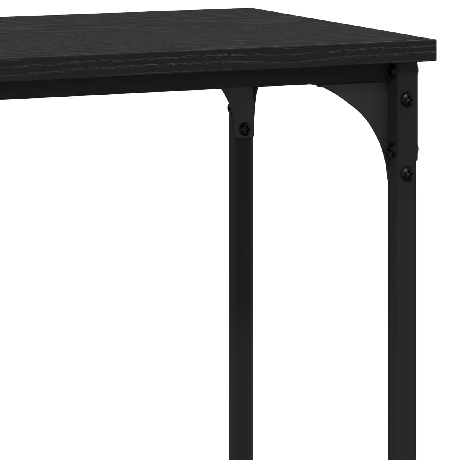 Konsolinis stalas su lentyna juoda ąžuolo 101 x 30.5 x 75 cm
