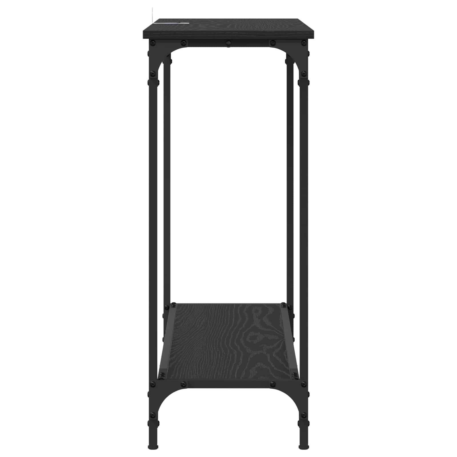 Konsolinis stalas su lentyna juoda ąžuolo 101 x 30.5 x 75 cm