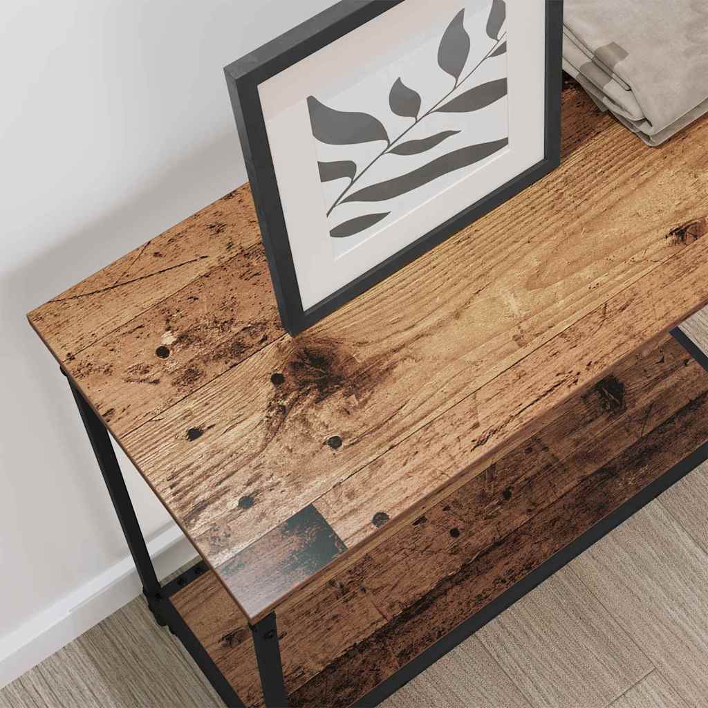Konsolinis stalas su lentyna Sena mediena 75 x 30.5 x 75 cm
