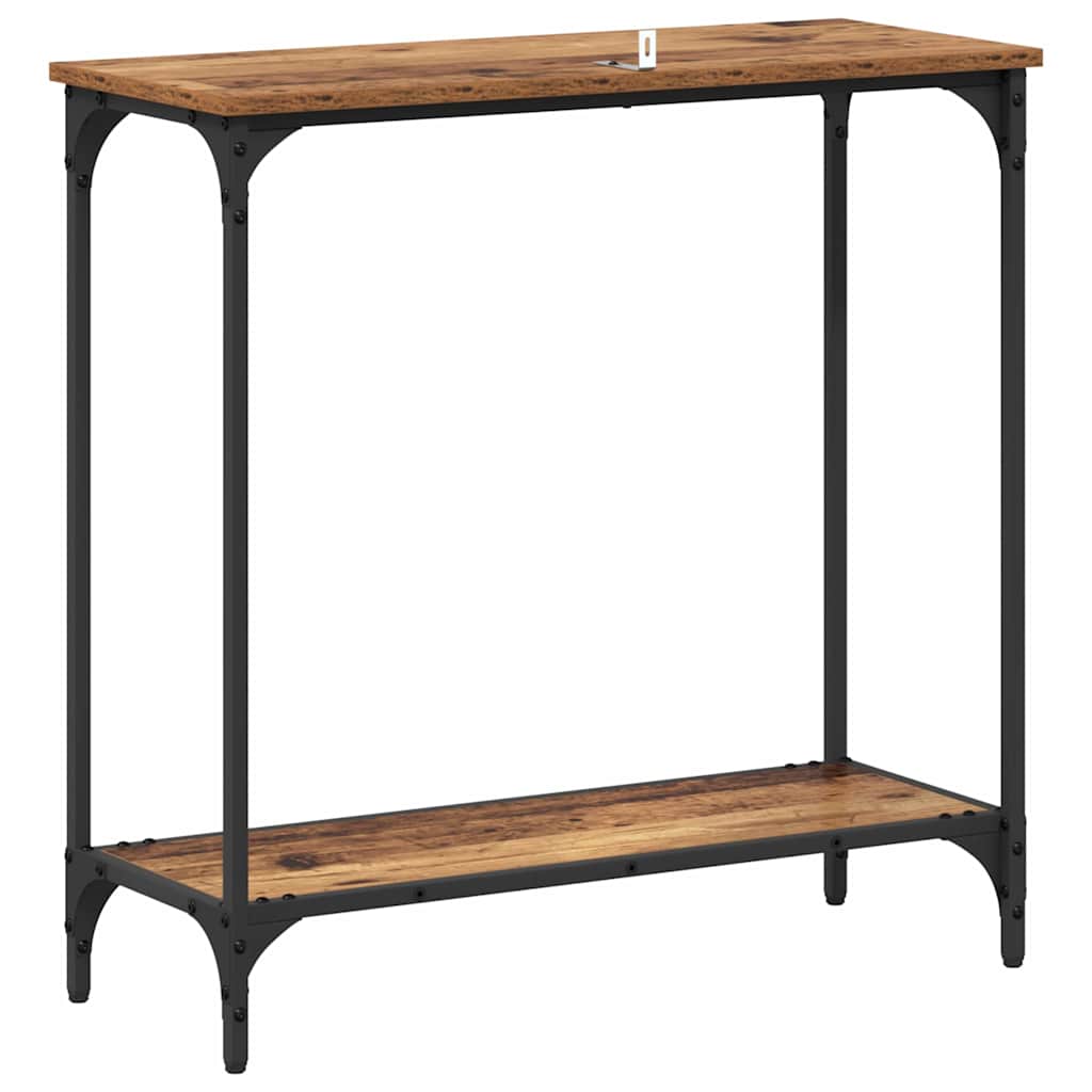 Konsolinis stalas su lentyna Sena mediena 75 x 30.5 x 75 cm