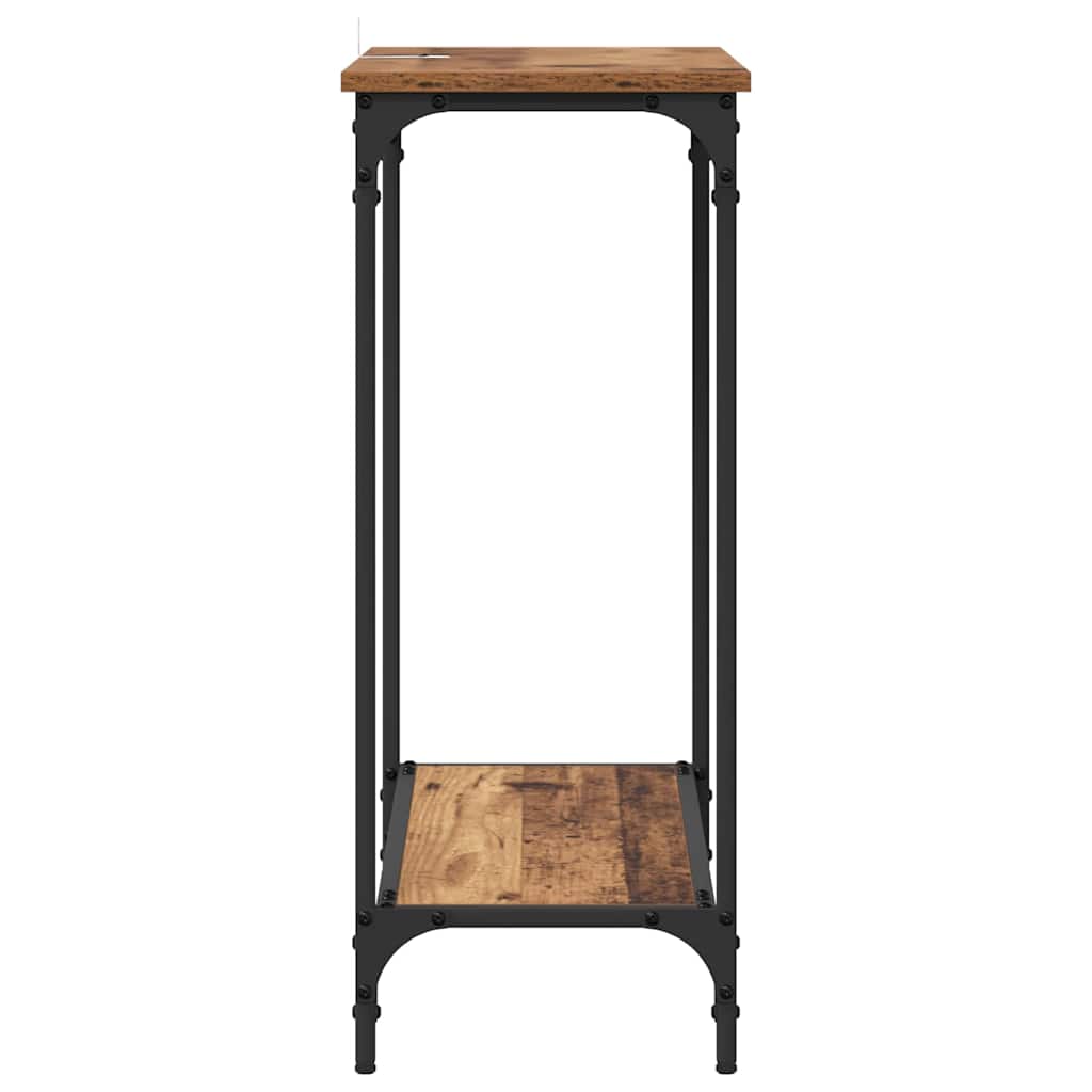 Konsolinis stalas su lentyna Sena mediena 75 x 30.5 x 75 cm
