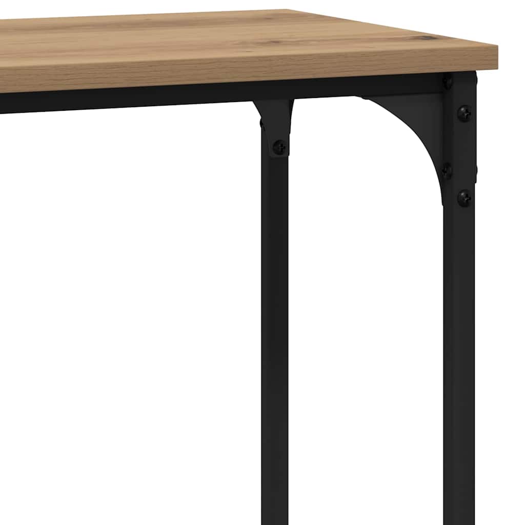 Konsolinis stalas su lentyna artisano ąžuolo 75 x 30.5 x 75 cm