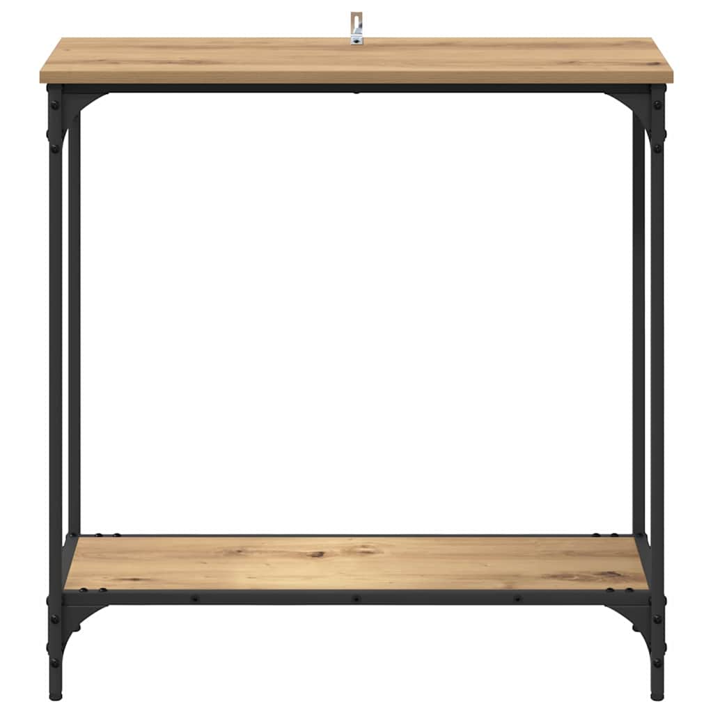 Konsolinis stalas su lentyna artisano ąžuolo 75 x 30.5 x 75 cm