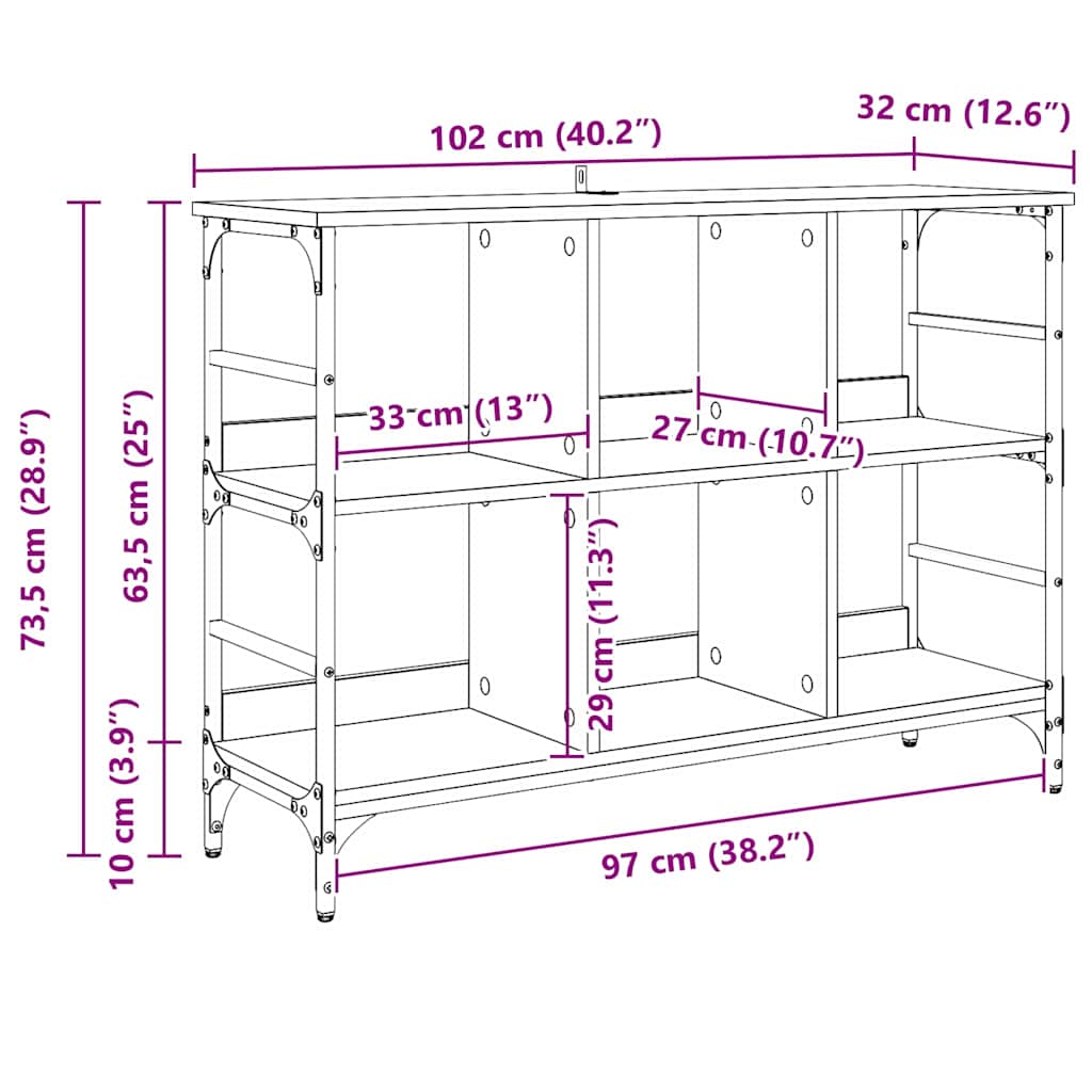 Kabalas Juodas ąžuolas 102 x 32 x 73,5 cm