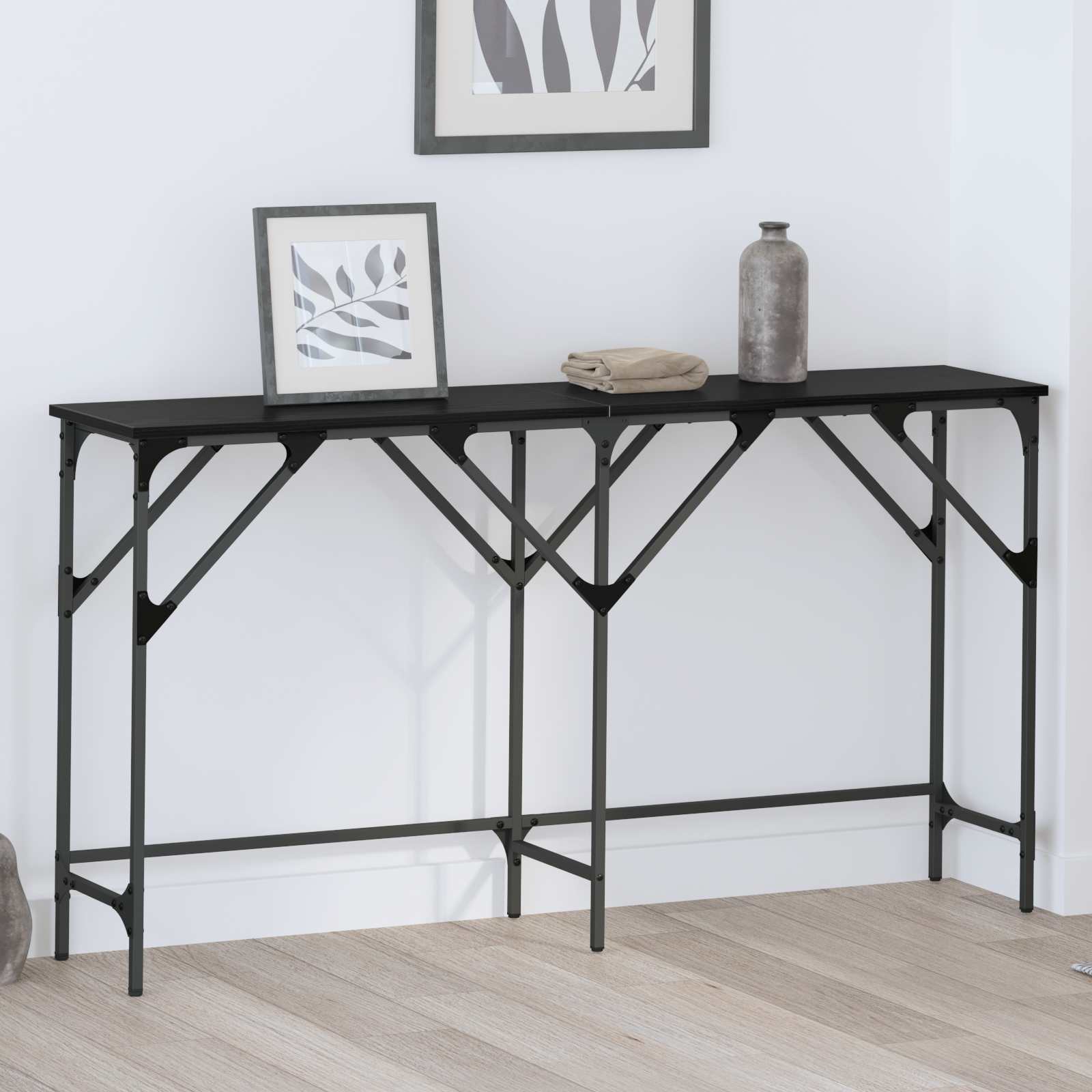 Konsoles galds Melns ozols 140 x 29 x 75 cm
