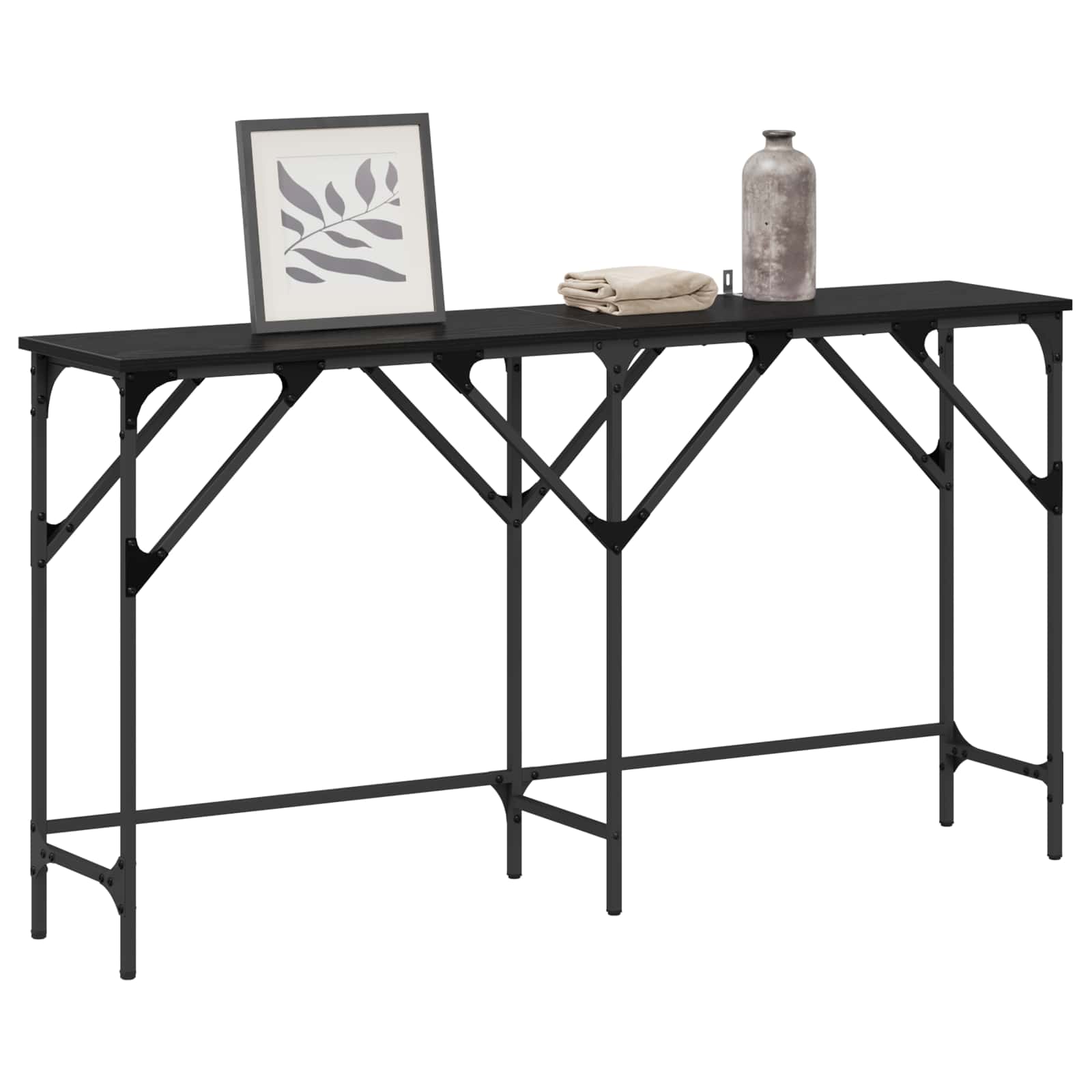 Konsoles galds Melns ozols 140 x 29 x 75 cm