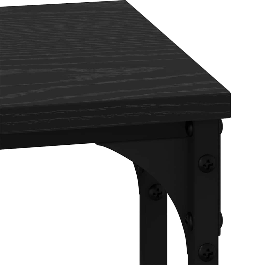 Lizdinių kavos stalas 3 pcs juoda ąžuolo 50.5 x 35 x 53 cm