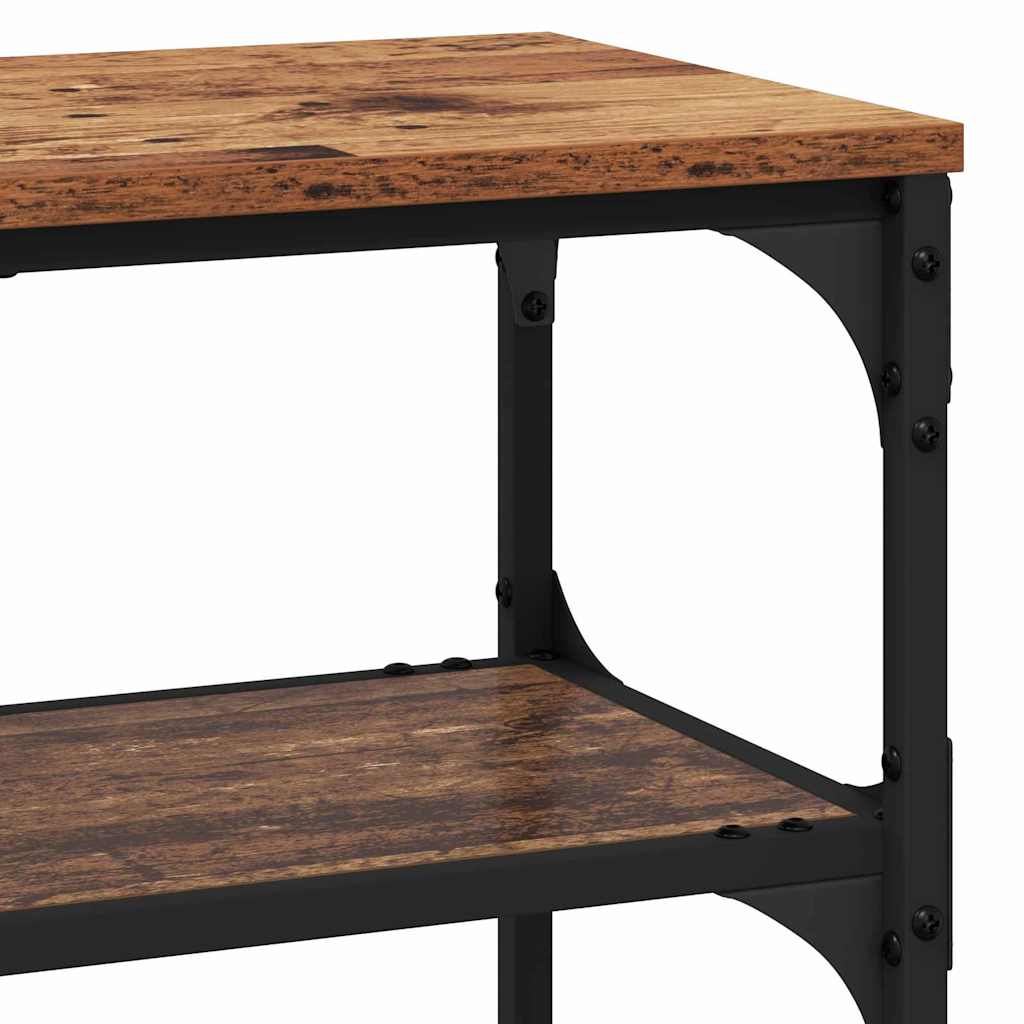Console table with shelf Reclaimed wood 100 x 30 x 75 cm