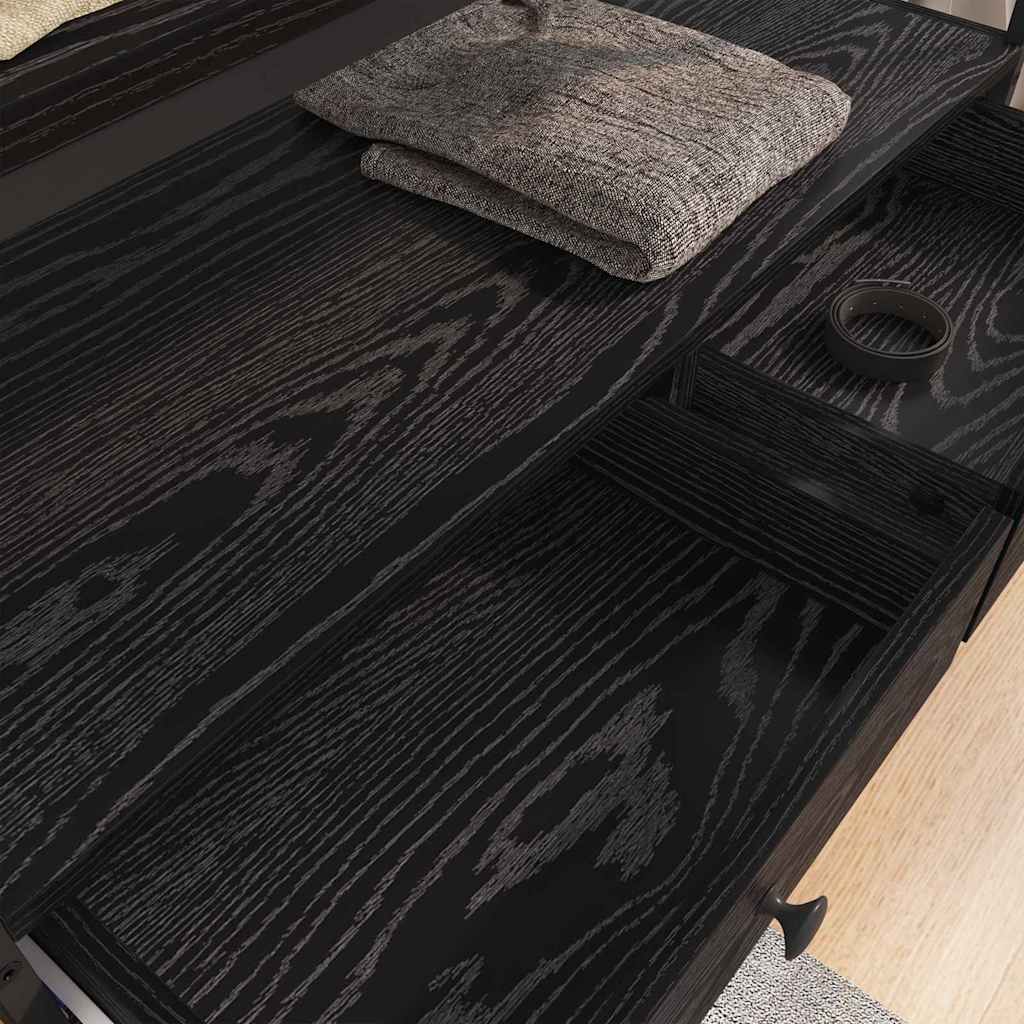 Black oak cabinet 89 x 39 x 184.5 cm Engineered wood