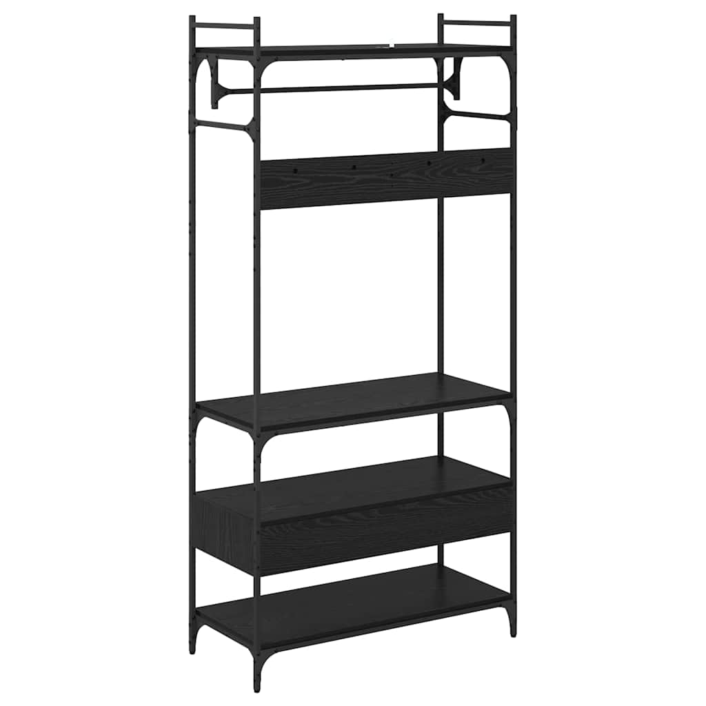 Black oak cabinet 89 x 39 x 184.5 cm Engineered wood