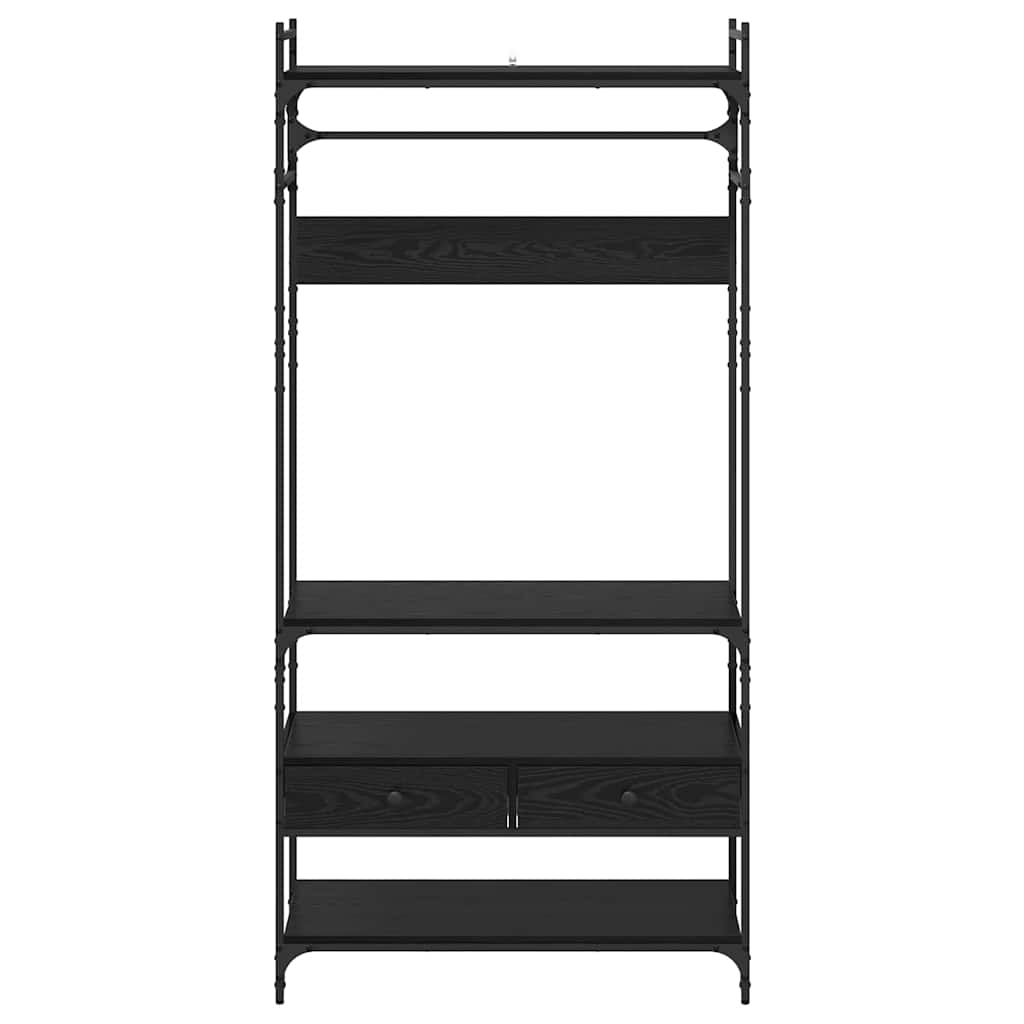 Black oak cabinet 89 x 39 x 184.5 cm Engineered wood