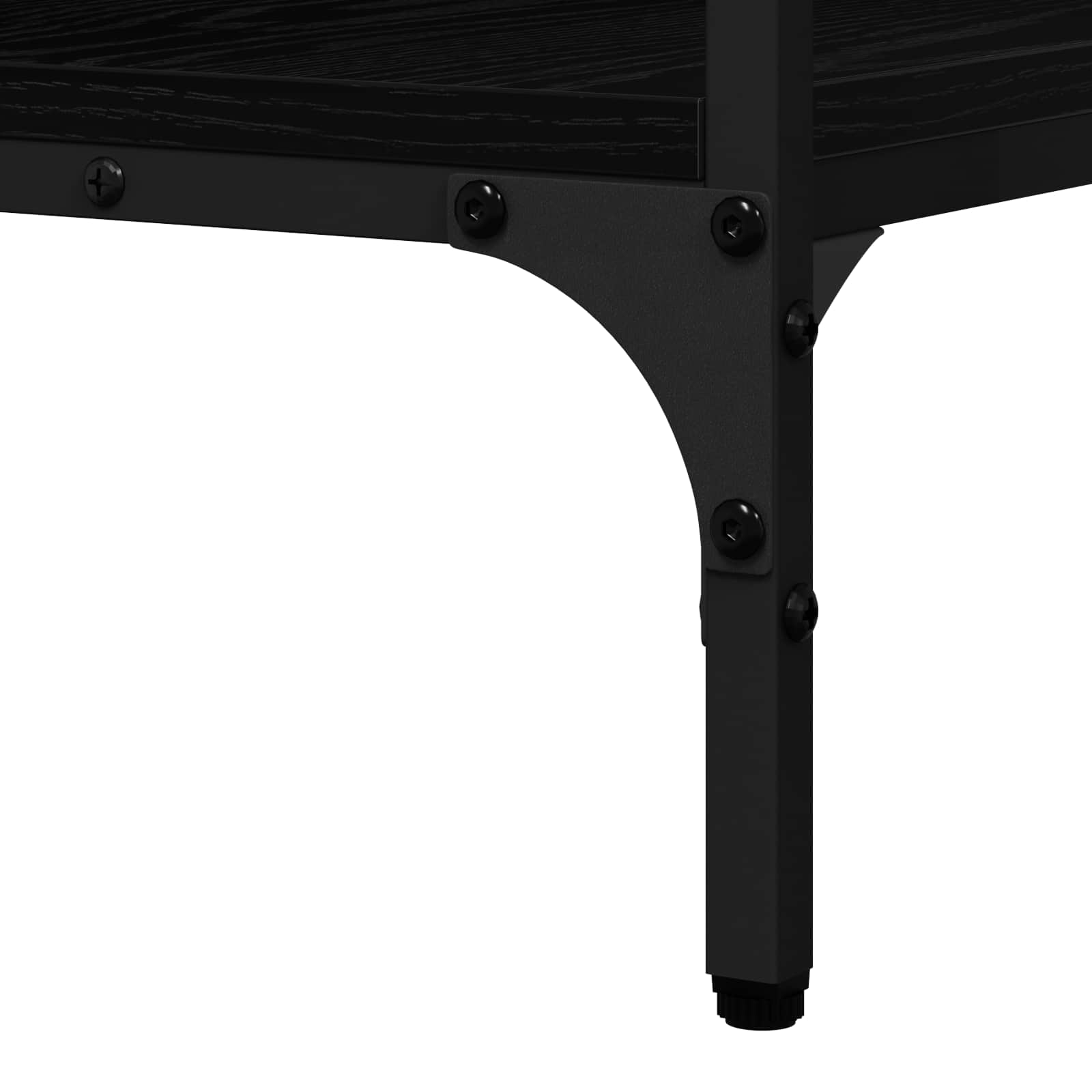 Konsoles galds ar plauktu, melns ozols 100 x 32 x 75 cm