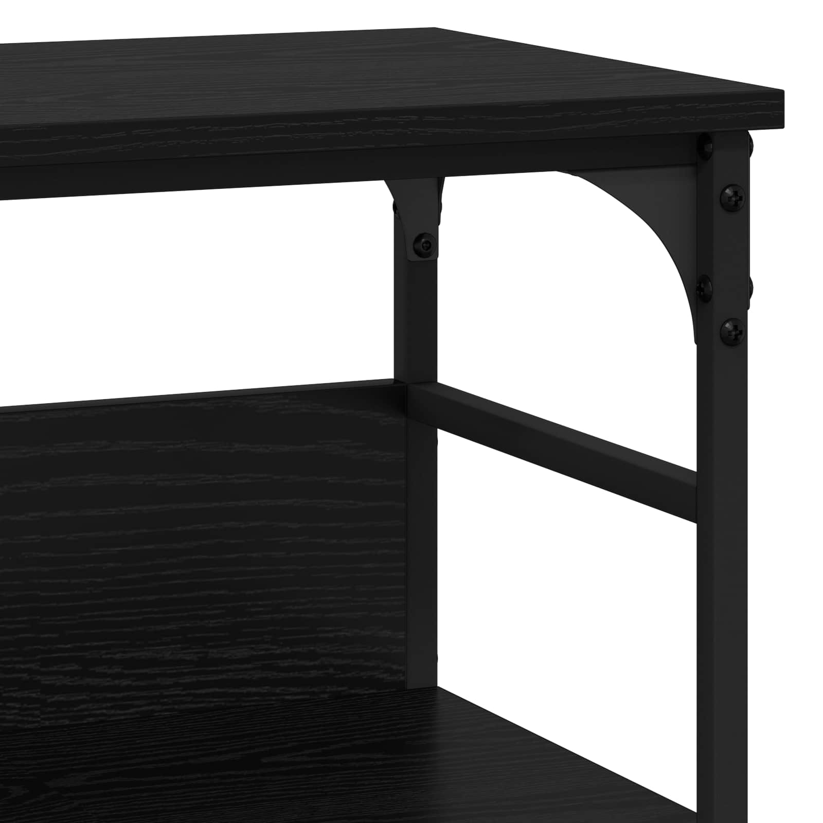 Konsoles galds ar plauktu, melns ozols 100 x 32 x 75 cm