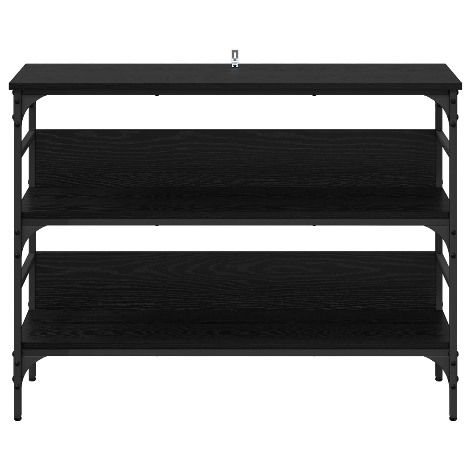 Konsoles galds ar plauktu, melns ozols 100 x 32 x 75 cm