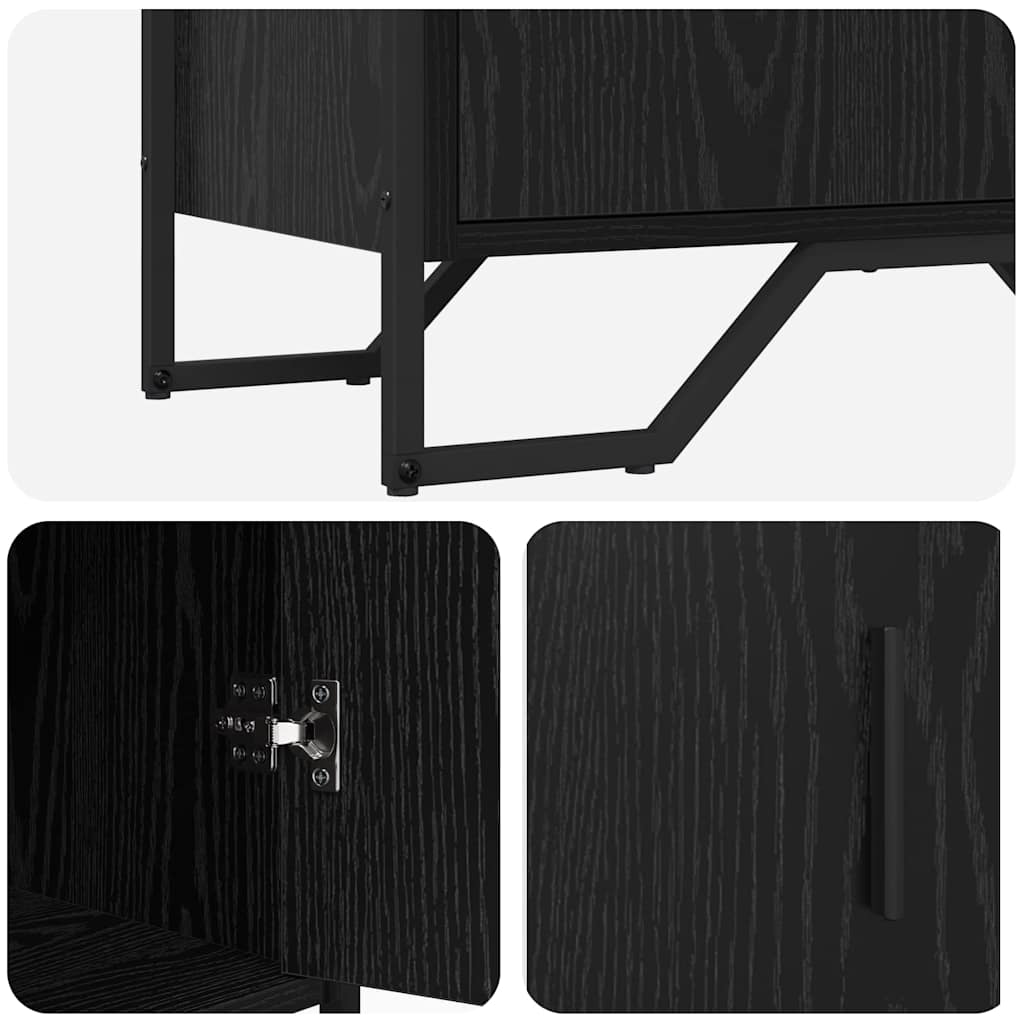 Kabalas juoda ąžuolo 78 x 35.5 x 74.5 cm Apdirbta mediena