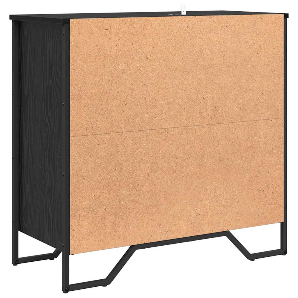 Console table Black 78 x 35.5 x 74.5 cm Engineered wood