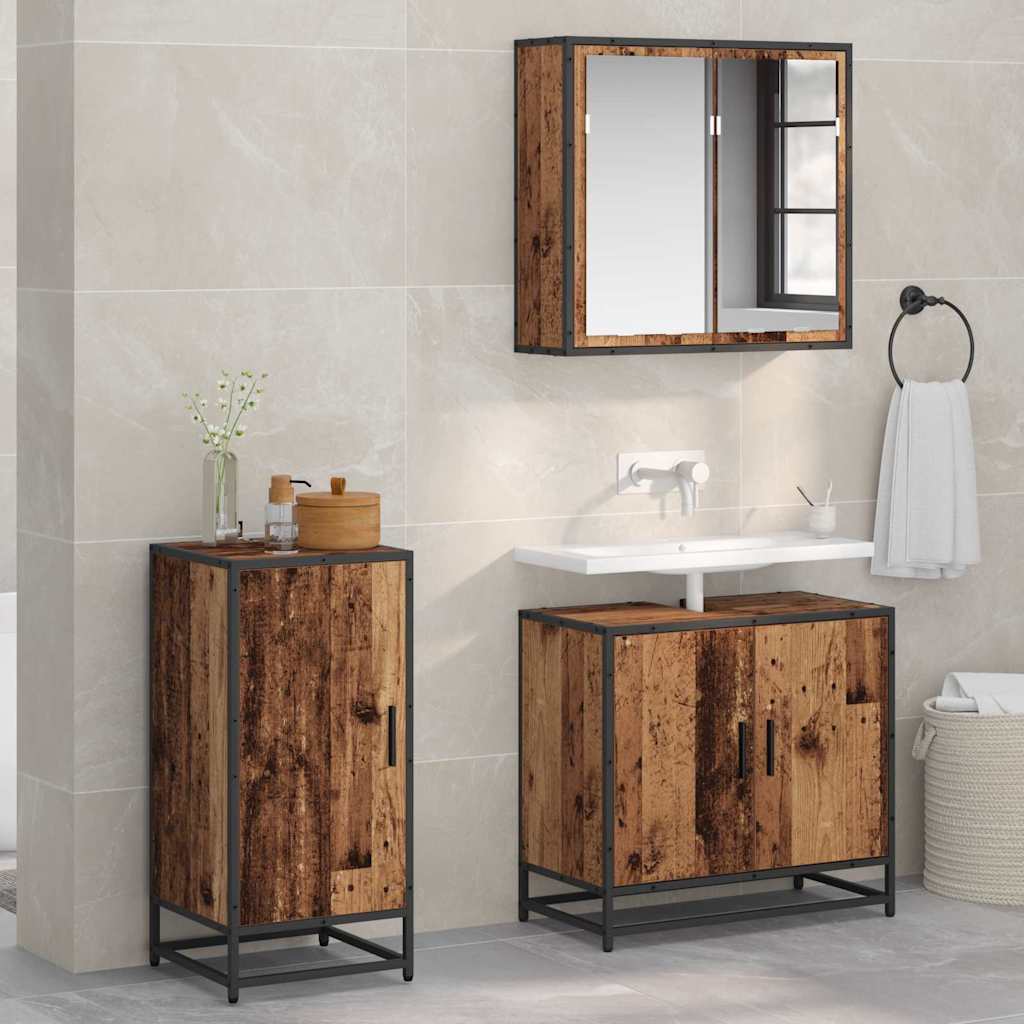 Reclaimed Wood Cabinet 35 x 35.5 x 76 cm Processed wood