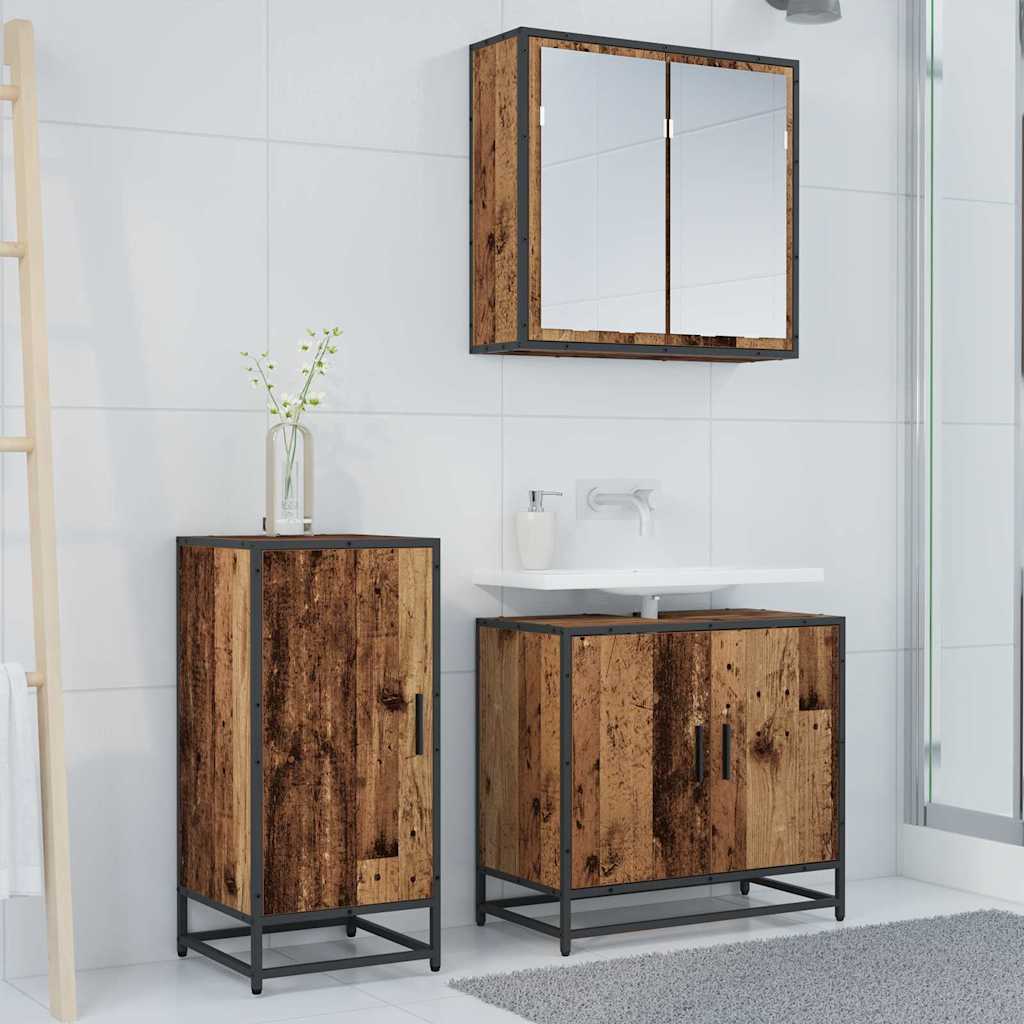 Reclaimed Wood Cabinet 35 x 35.5 x 76 cm Processed wood
