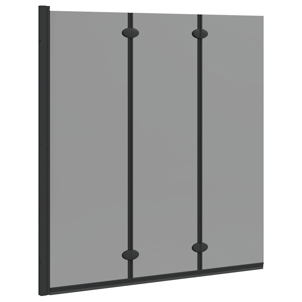 Dušo kabineto uždanga Juoda 130 x 138 cm ESG stiklas ir aliuminis