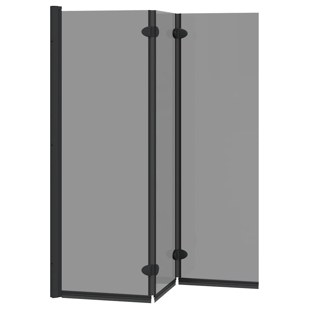 Dušo kabineto uždanga Juoda 130 x 138 cm ESG stiklas ir aliuminis