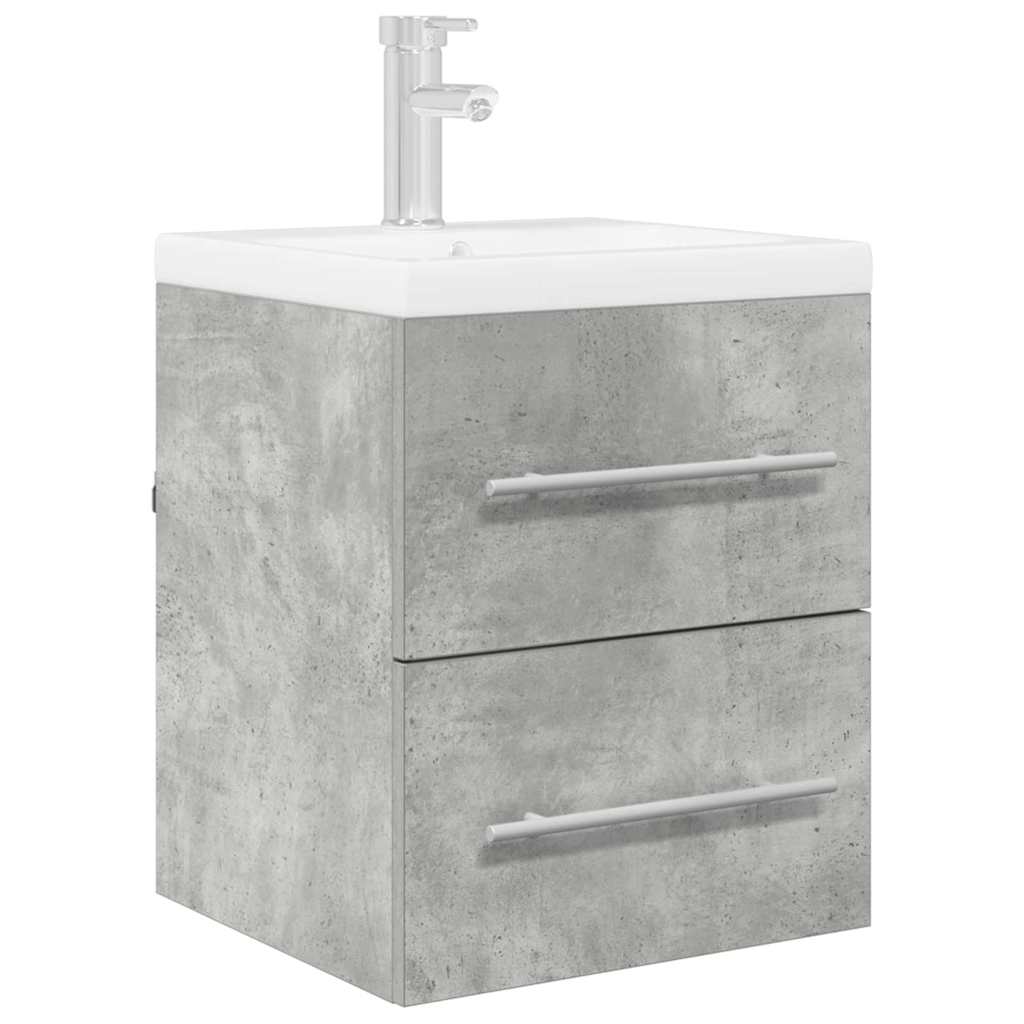 Wash basin cabinet with drawer Concrete grey 38.5 x 41 x 48 cm