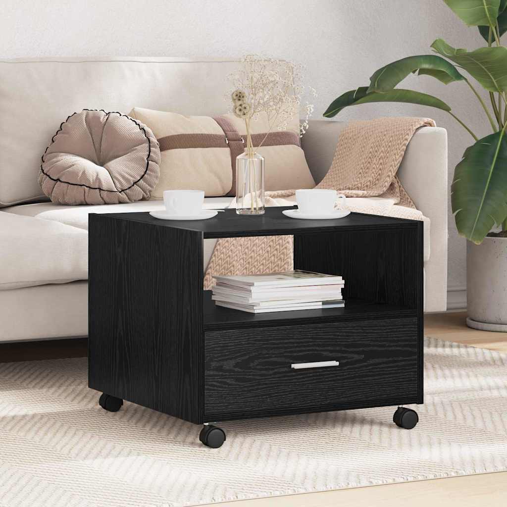 Coffee Table Black Oak 55 x 55 x 45cm Engineered Wood