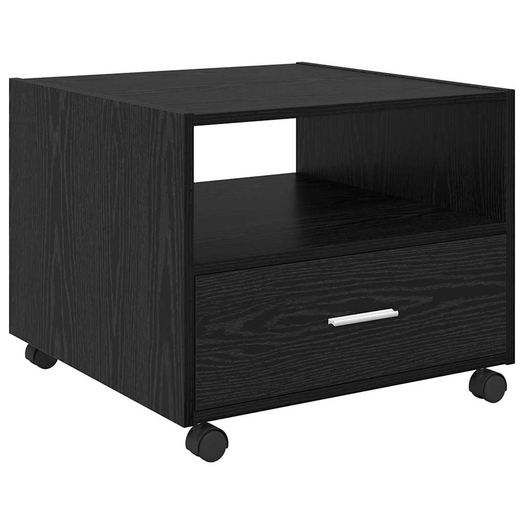 Coffee Table Black Oak 55 x 55 x 45cm Engineered Wood