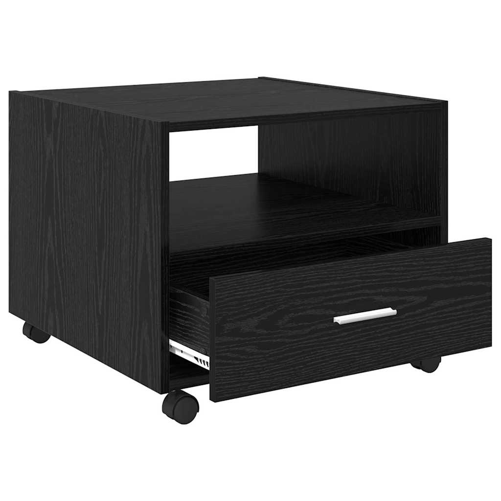Coffee Table Black Oak 55 x 55 x 45cm Engineered Wood