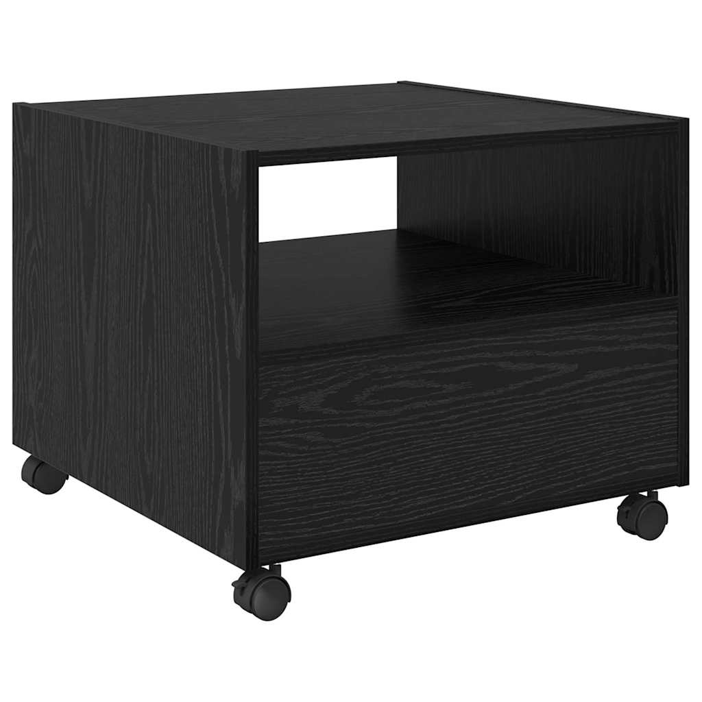 Coffee Table Black Oak 55 x 55 x 45cm Engineered Wood