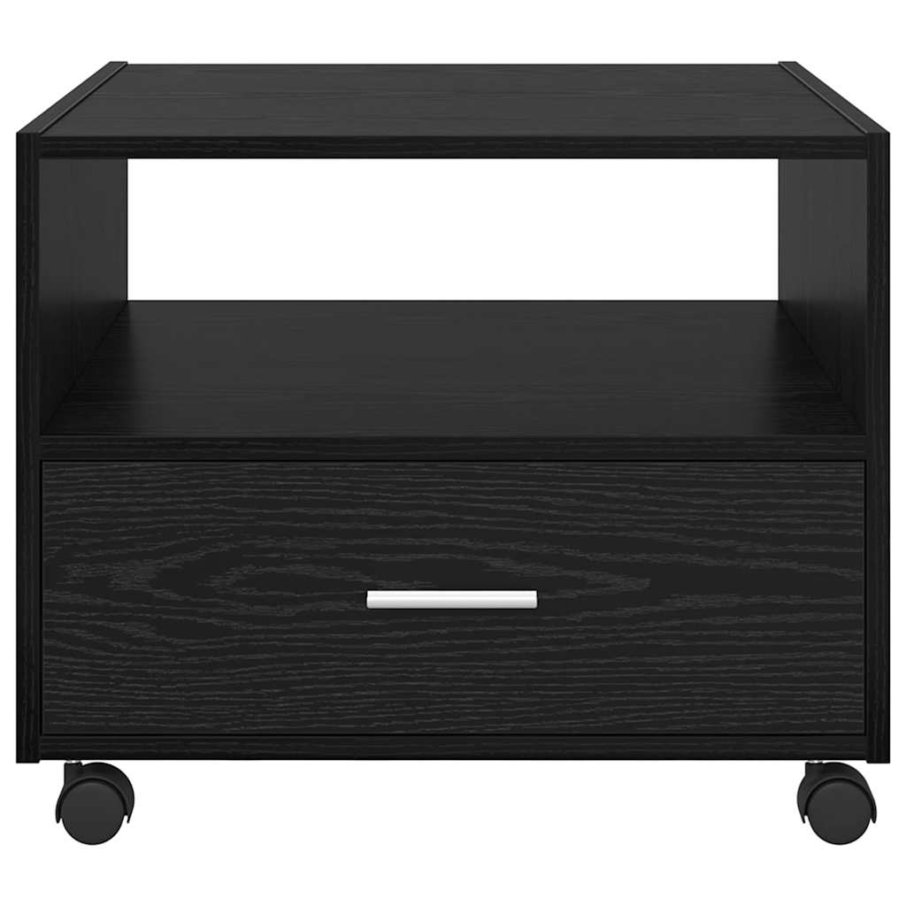Coffee Table Black Oak 55 x 55 x 45cm Engineered Wood