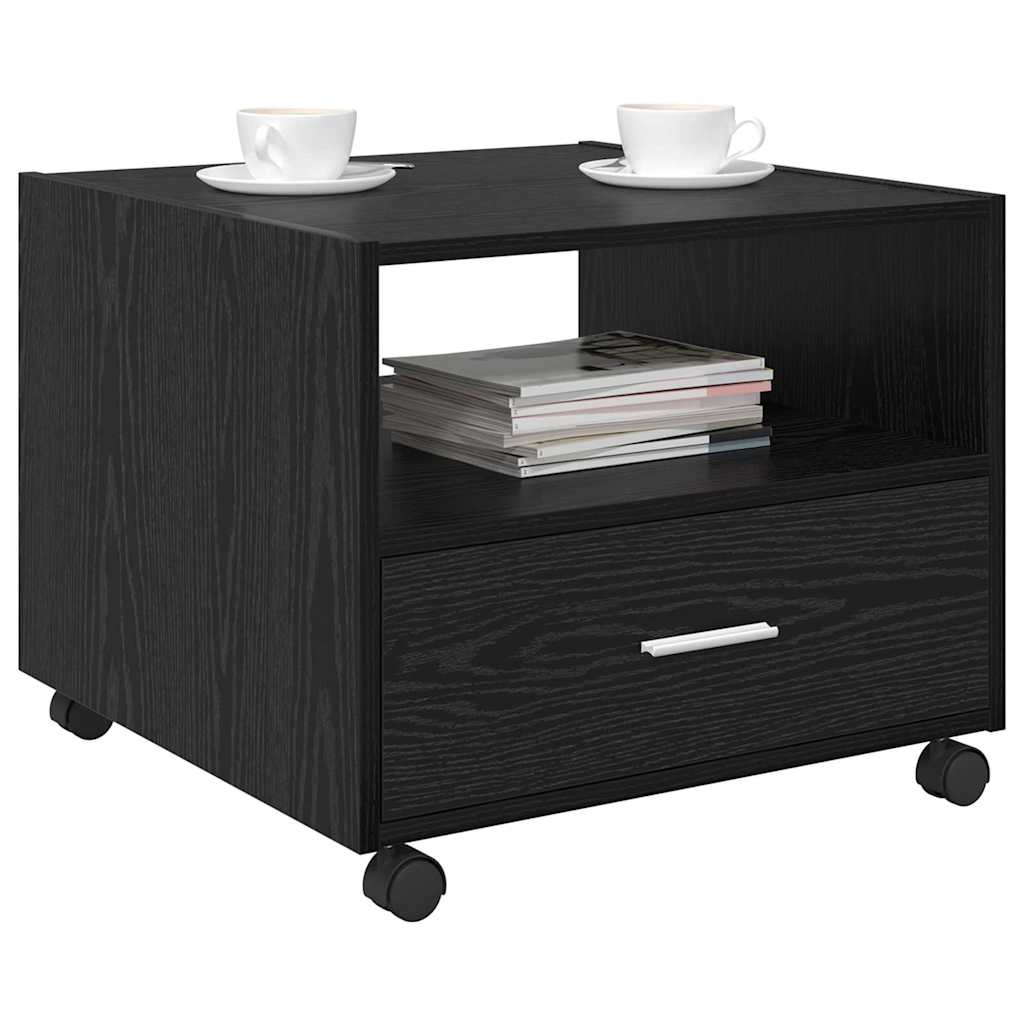 Coffee Table Black Oak 55 x 55 x 45cm Engineered Wood
