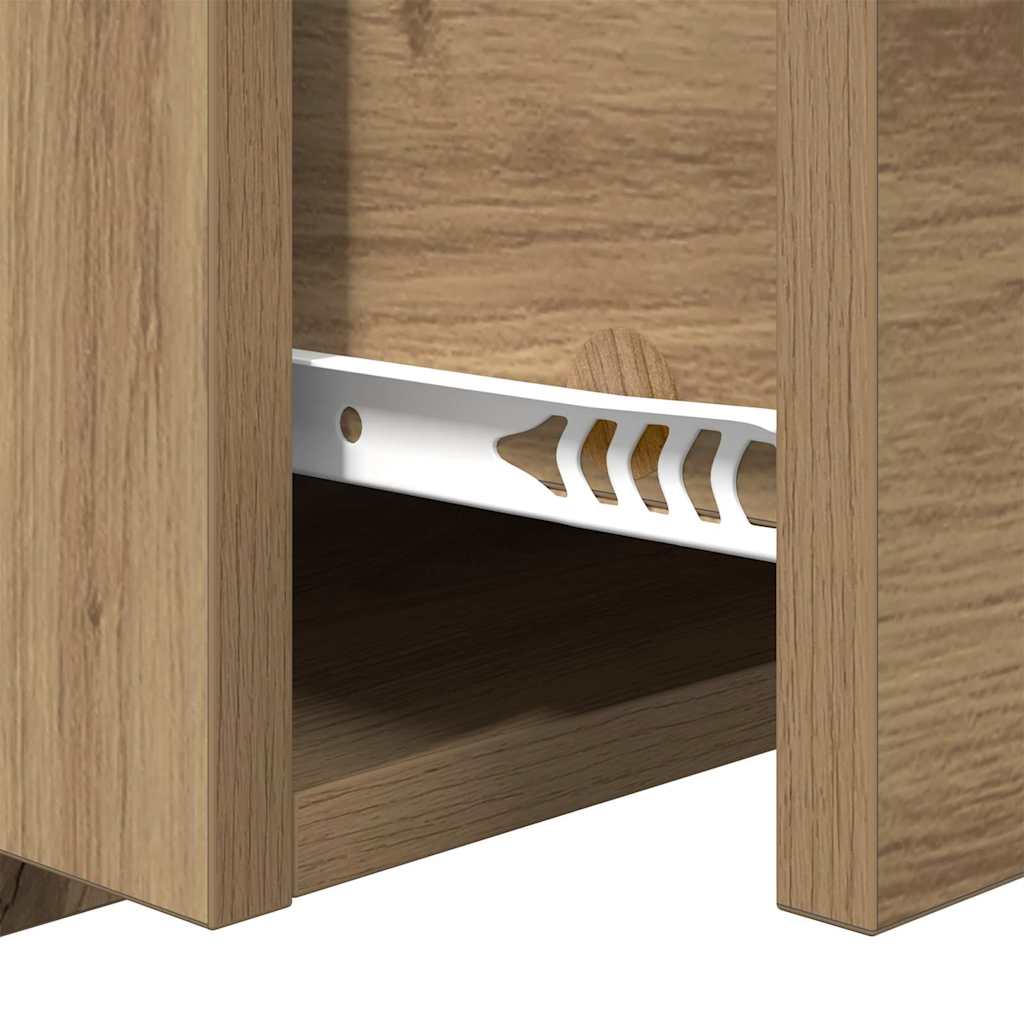 Šalia lovos spintelė 2 pcs Amatininkų ąžuolas 50 x 32,5 x 80cm