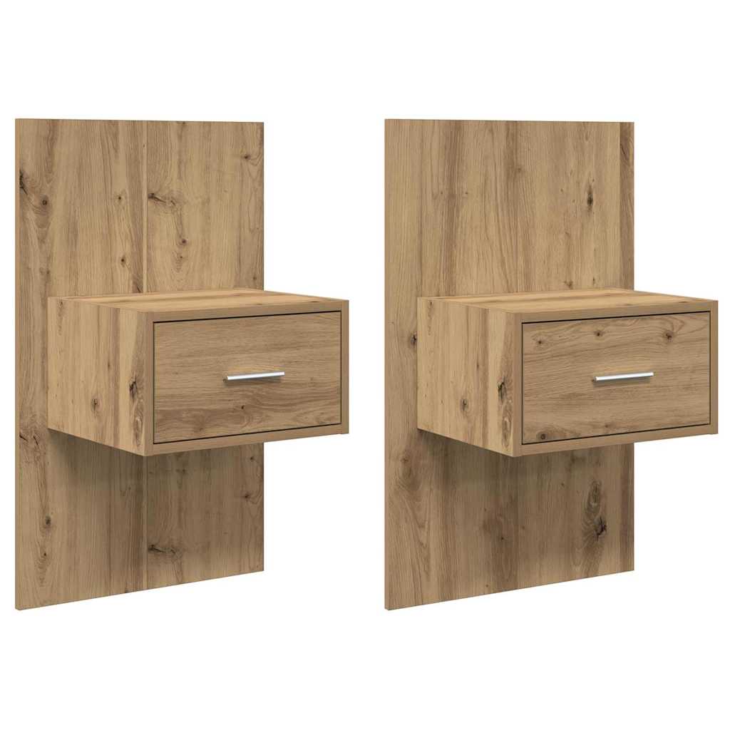 Šalia lovos spintelė 2 pcs Amatininkų ąžuolas 50 x 32,5 x 80cm