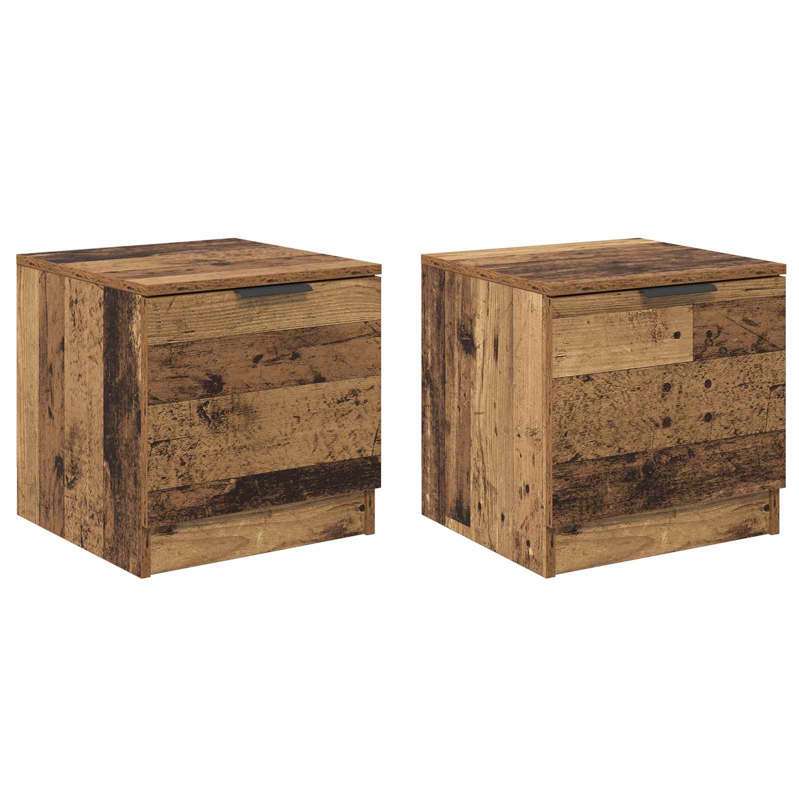 Lovos spintelė su stalčių 2 pcs Senas medis 40 x 39 x 40cm