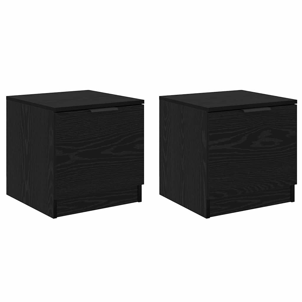 Lovos spintelė su stalčių 2 pcs Juodas ąžuolas 40 x 39 x 40cm