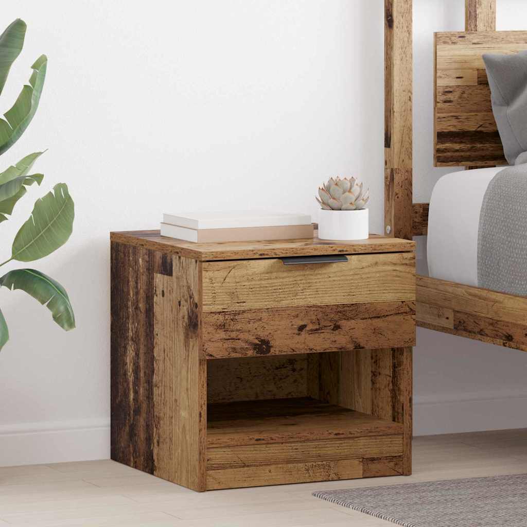 Bedside cabinet with drawers 2 pcs Reclaimed wood 40 x 39 x 40cm