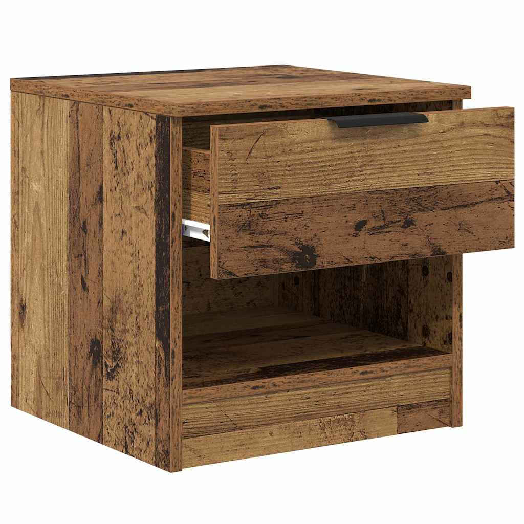 Bedside cabinet with drawers 2 pcs Reclaimed wood 40 x 39 x 40cm