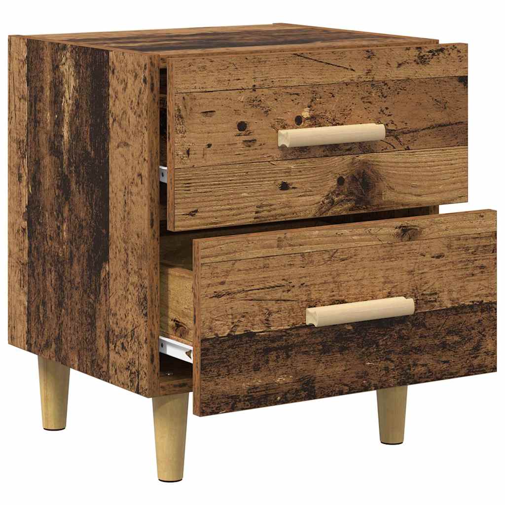 Lovos spintelė su stalčių 2 pcs Senas medis 40 x 35 x 47.5cm
