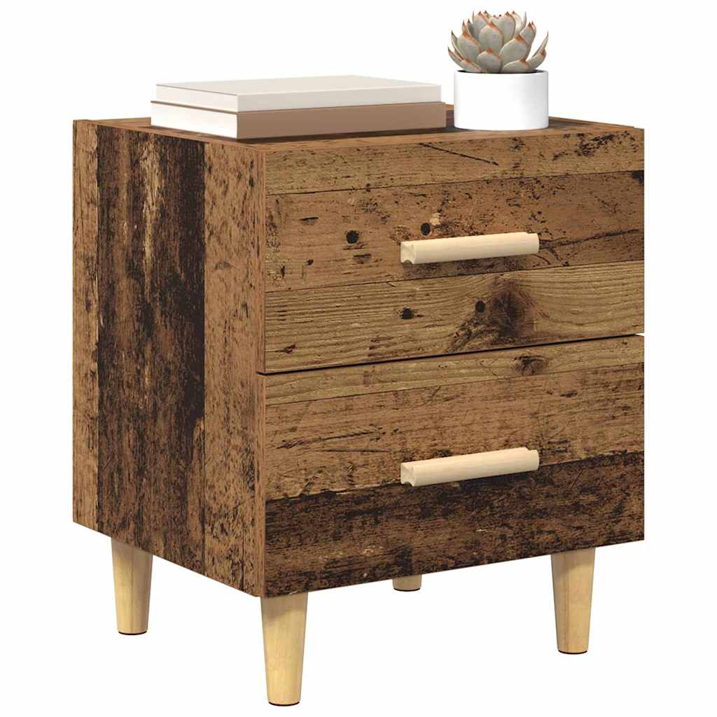 Lovos spintelė su stalčių 2 pcs Senas medis 40 x 35 x 47.5cm