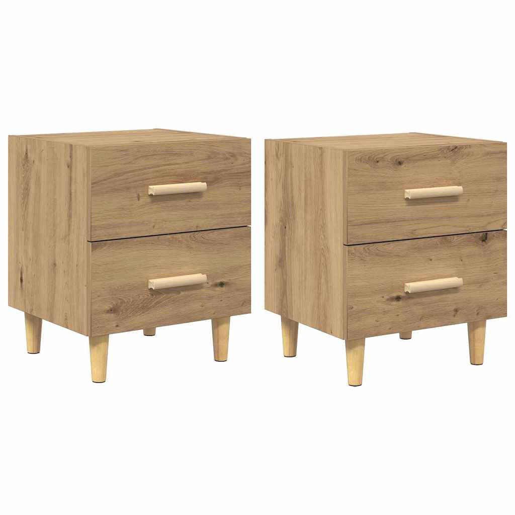 Lovos spintelė 2 pcs Amatininkų ąžuolas 40 x 35 x 47.5cm
