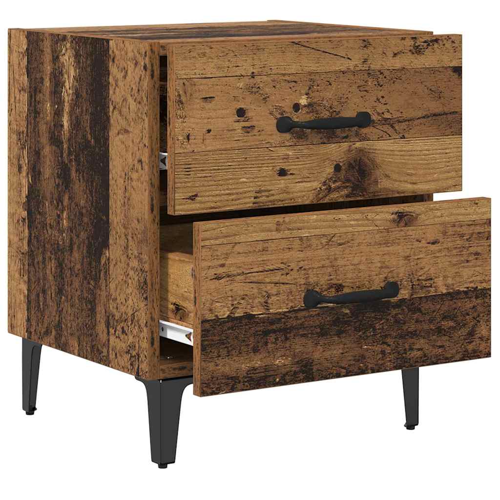 Naktsskapītis ar atvilktnēm 2 gab. Vecs koks 40 x 35 x 47,5 cm