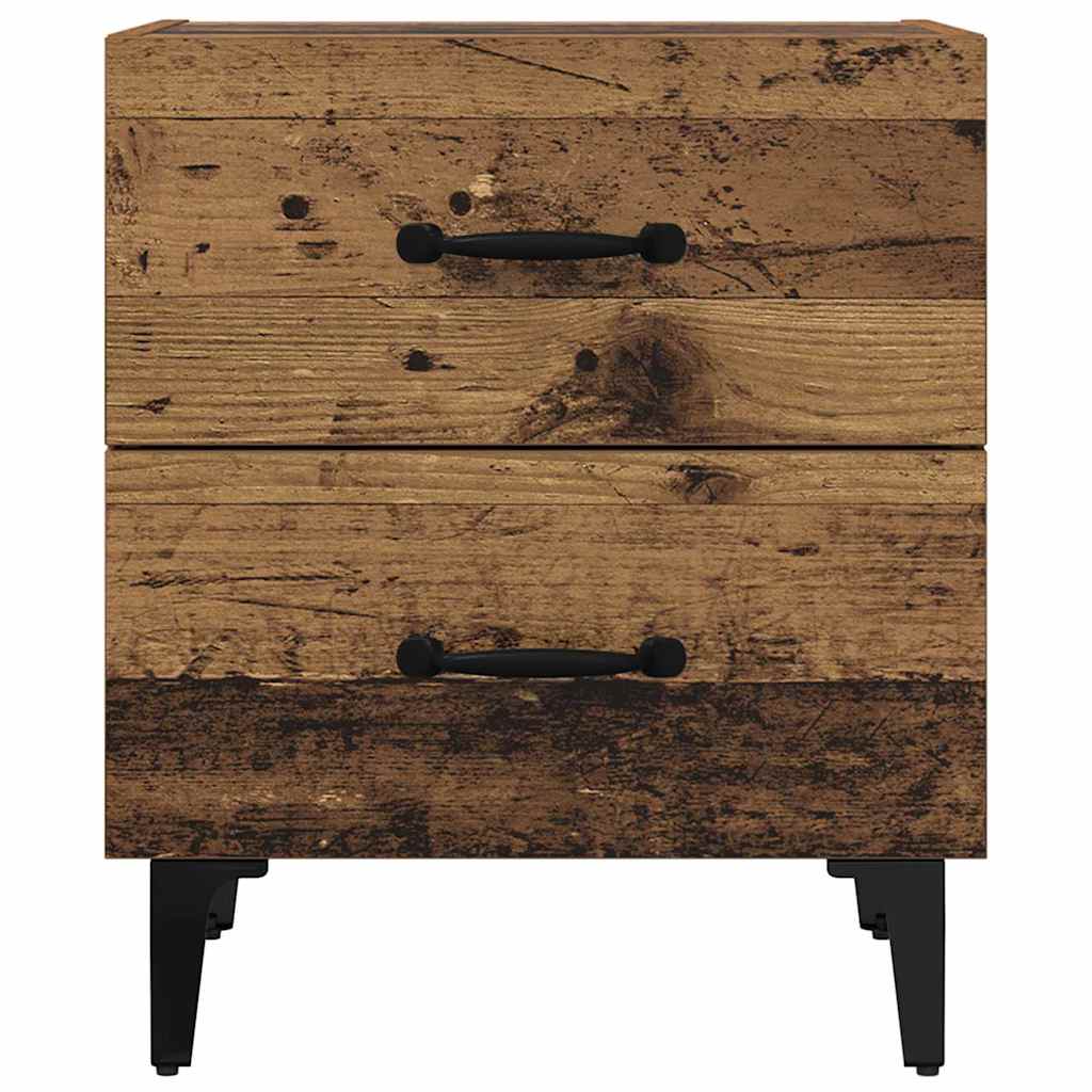 Naktsskapītis ar atvilktnēm 2 gab. Vecs koks 40 x 35 x 47,5 cm