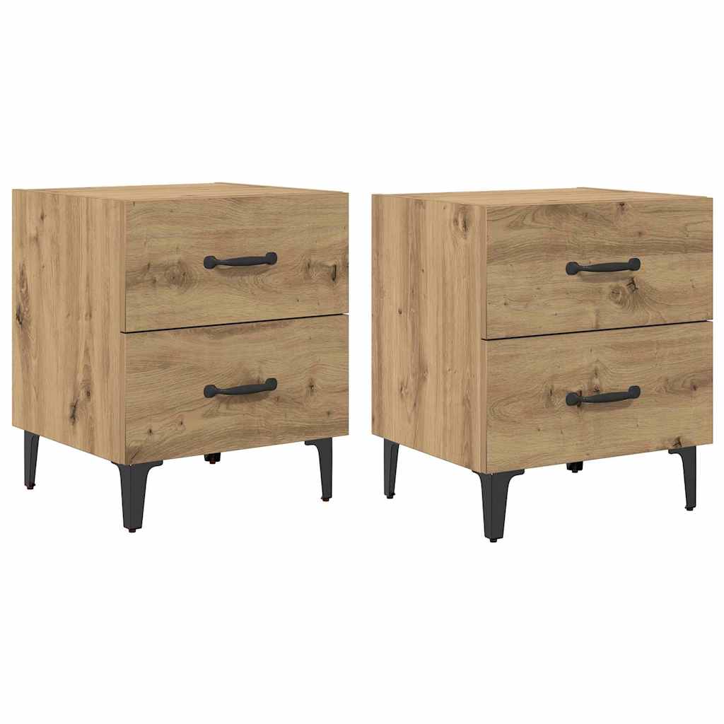 Bedside cabinet 2 pcs Artisan oak 40 x 35 x 47.5 cm